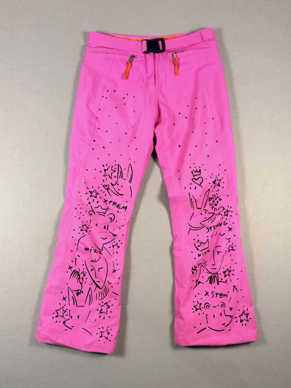 Rossignol x JCC Jean‑Charles de Castelbajac Pink Doodle Ski Pants (Rare)